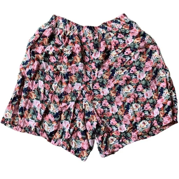 Vintage 90s The Classic floral high waisted oversized shorts size medium - Picture 2 of 4